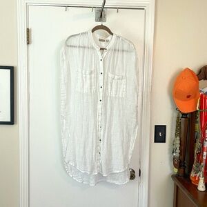 Anthropologie Holding Horses Shear Sleeveless Tunic - White